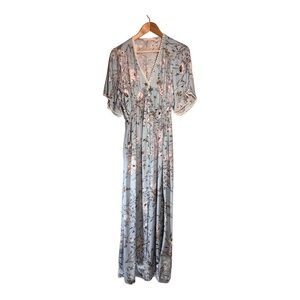 handmade embroidery dress design Linen cocktail with KAI Size:O/S Embroidered round neckline with late 3/6 Pilcro | Dresses |